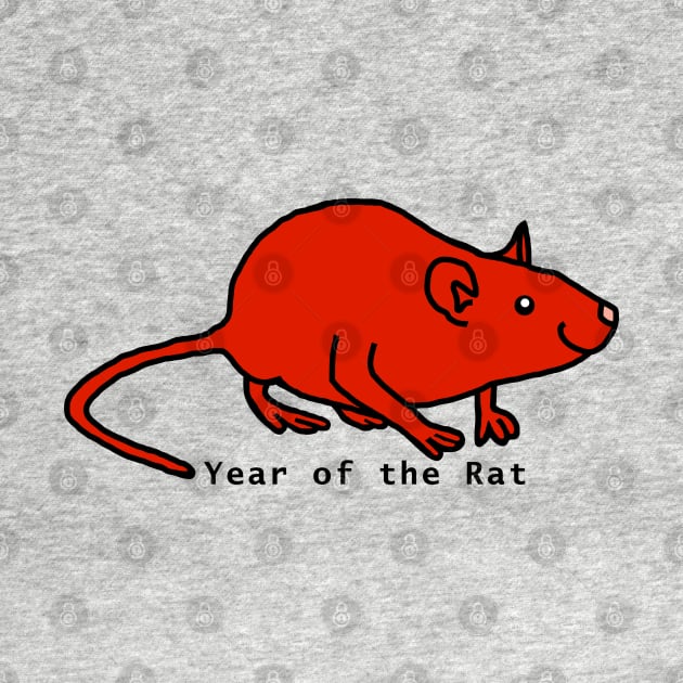 Year of the Rat - Red by ellenhenryart